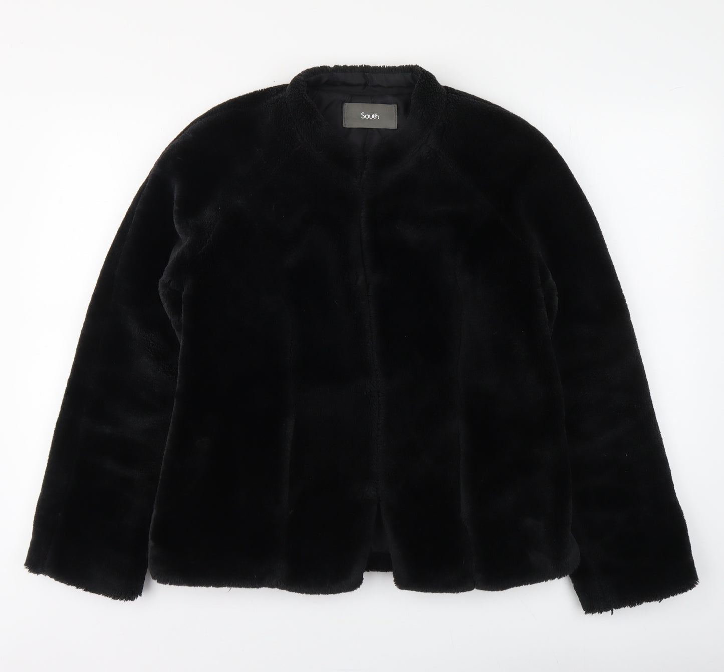 South Womens Black Jacket Size 12 Button