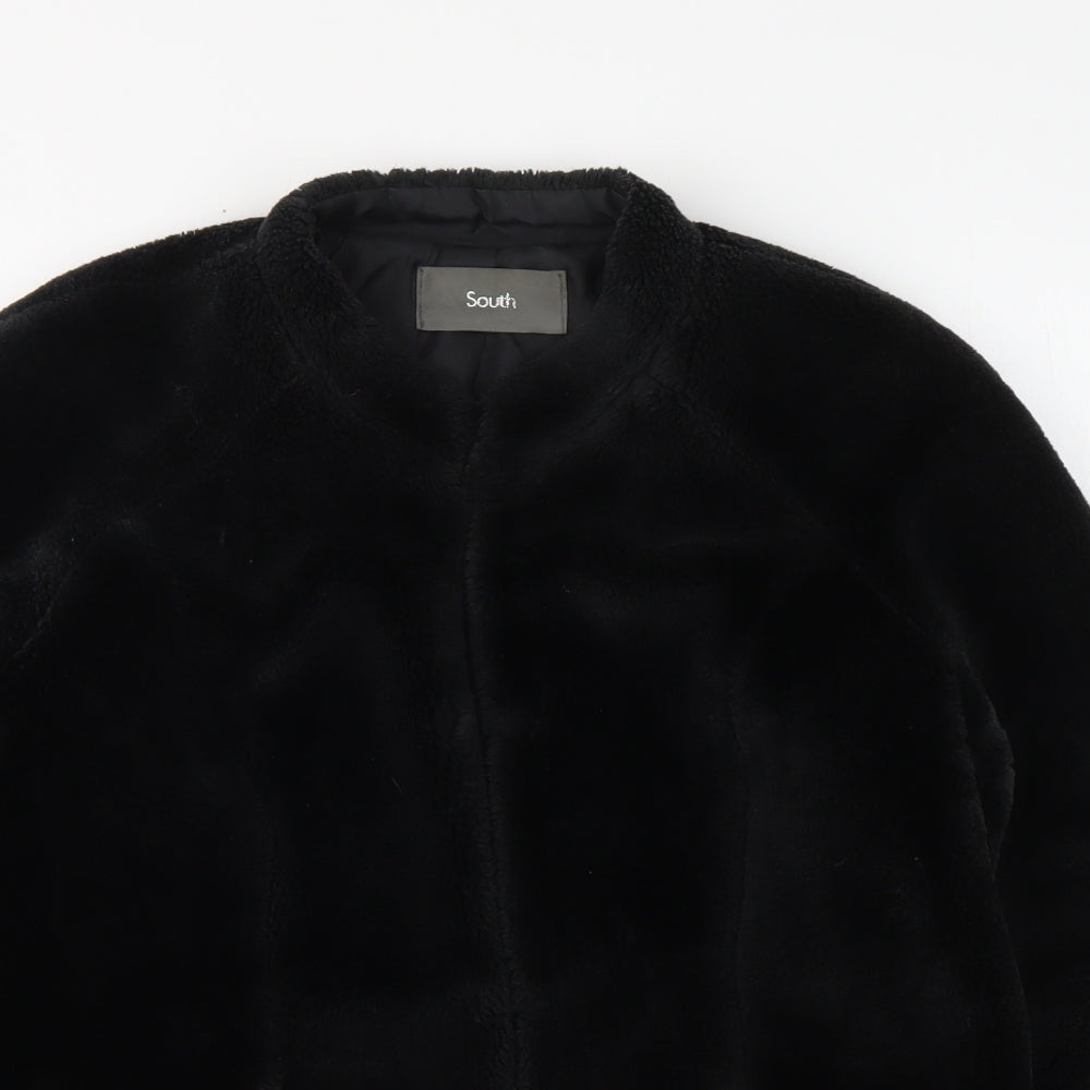 South Womens Black Jacket Size 12 Button