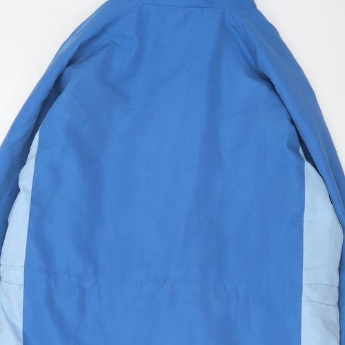 BM Womens Blue Rain Coat Coat Size M Zip