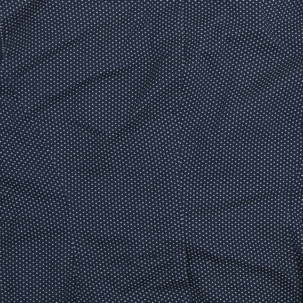 Marks and Spencer Womens Blue Polka Dot Jacket Blazer Size 14 Button
