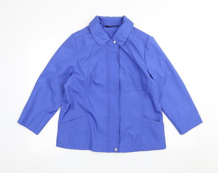 BM Womens Blue Pea Coat Coat Size S Snap