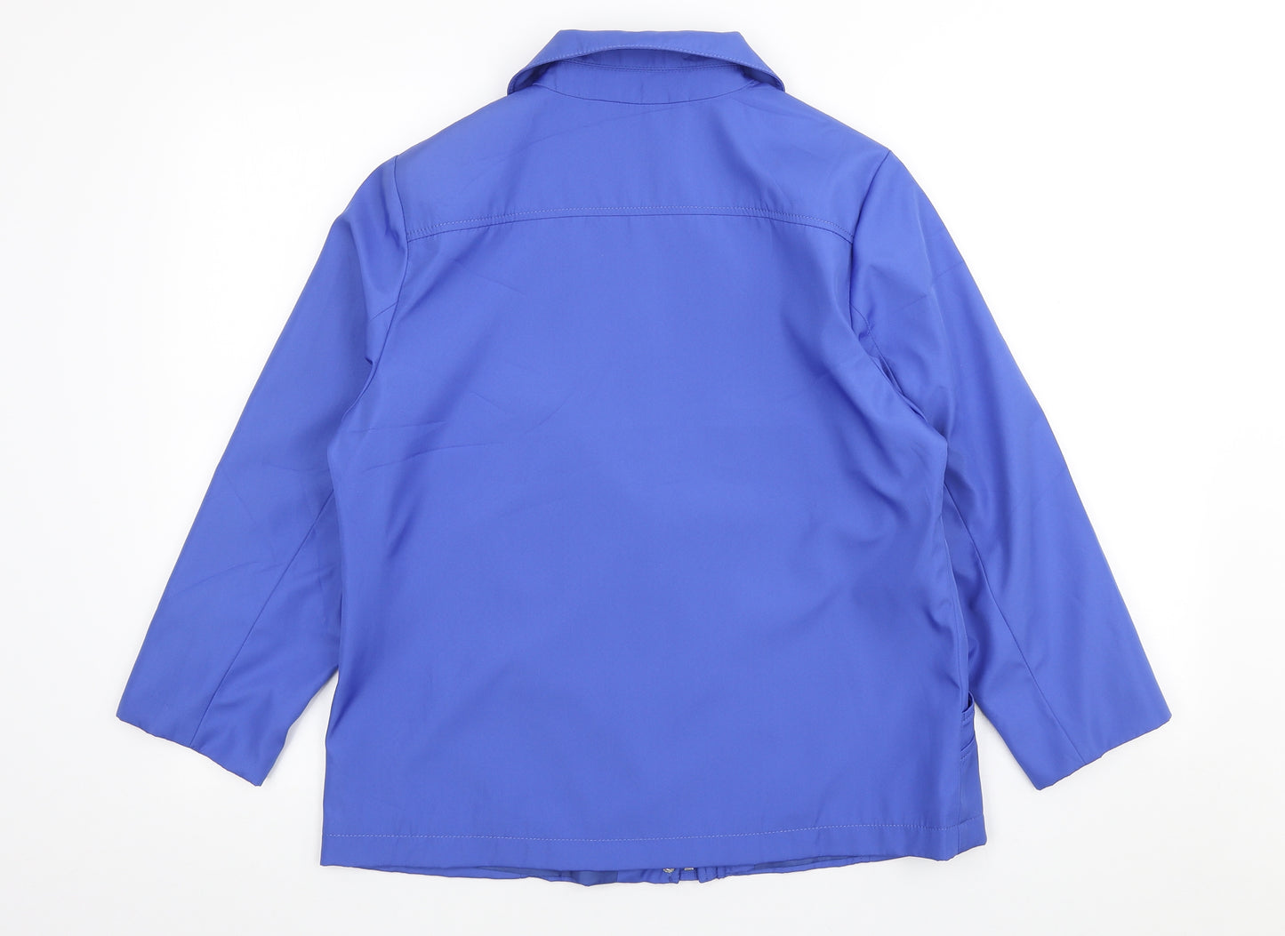 BM Womens Blue Pea Coat Coat Size S Snap