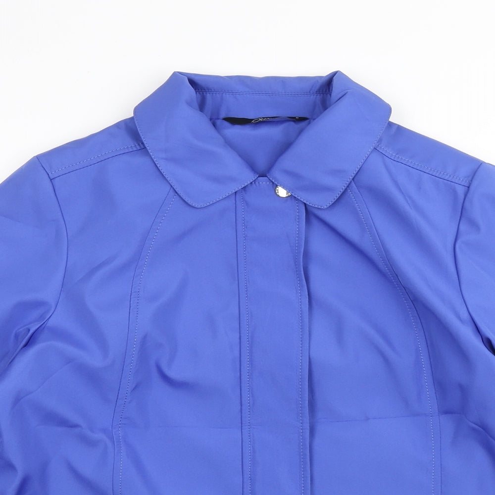 BM Womens Blue Pea Coat Coat Size S Snap