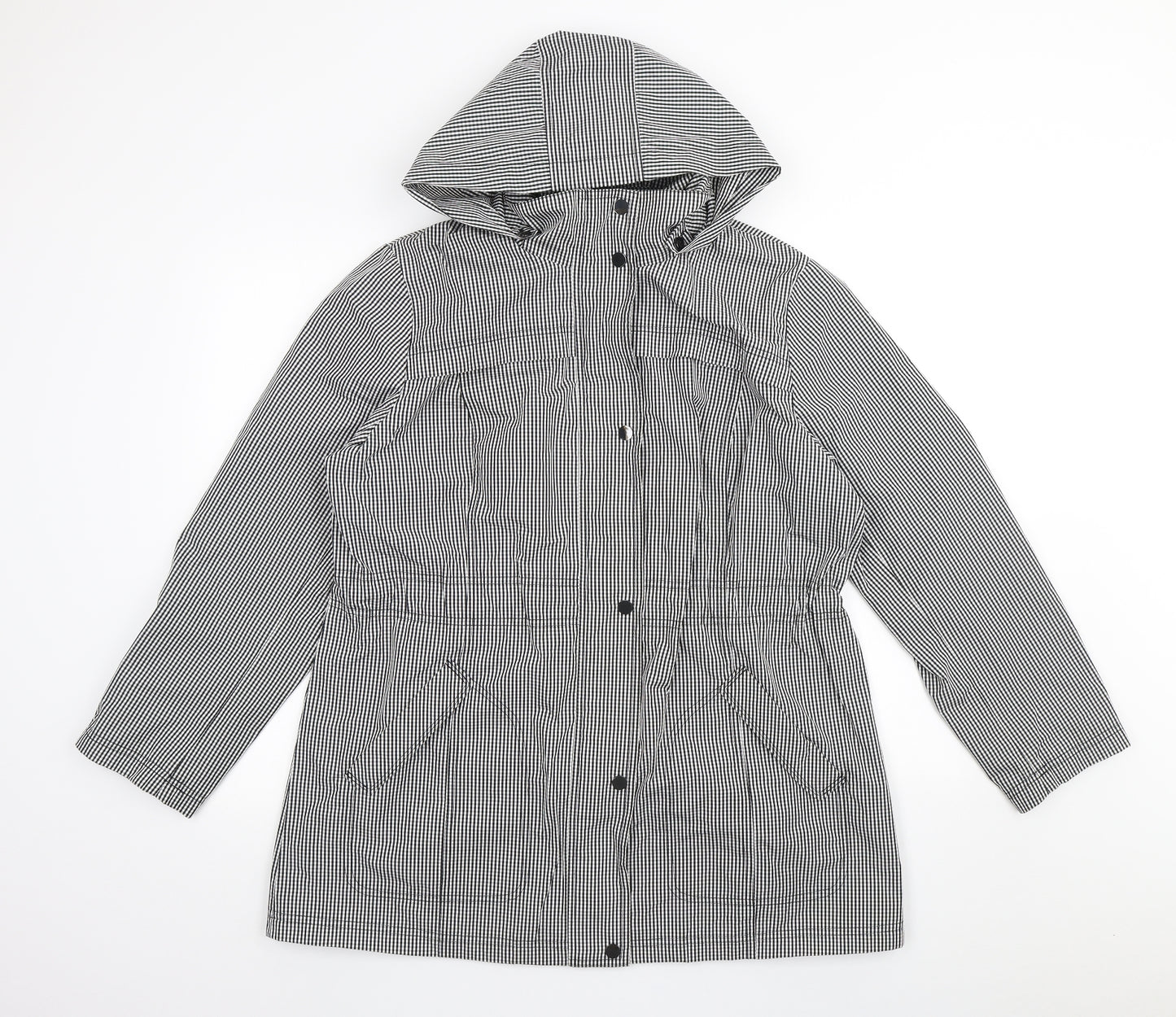 Marks and Spencer Womens Multicoloured Check Anorak Coat Size 16 Snap