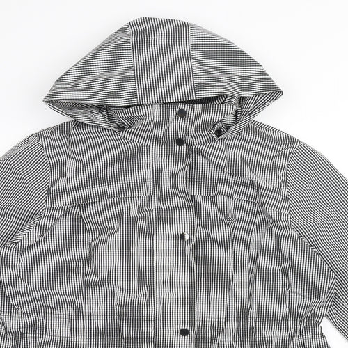 Marks and Spencer Womens Multicoloured Check Anorak Coat Size 16 Snap