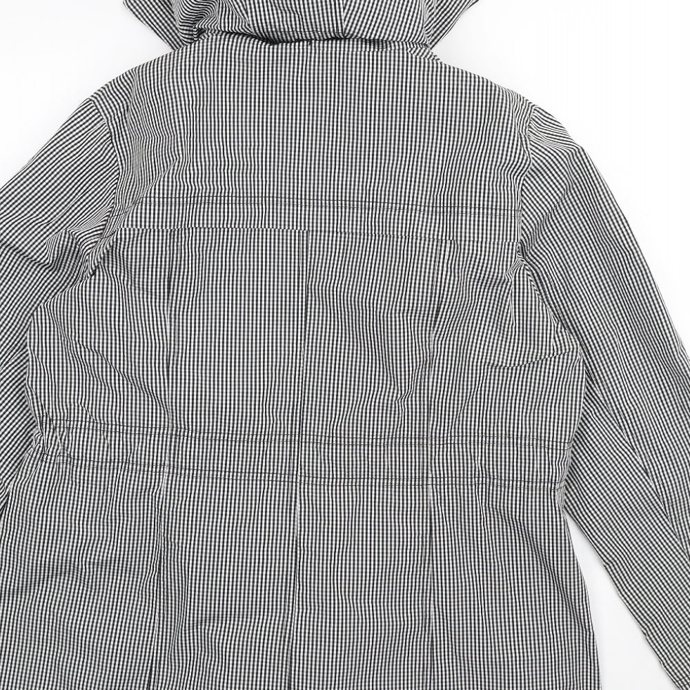 Marks and Spencer Womens Multicoloured Check Anorak Coat Size 16 Snap