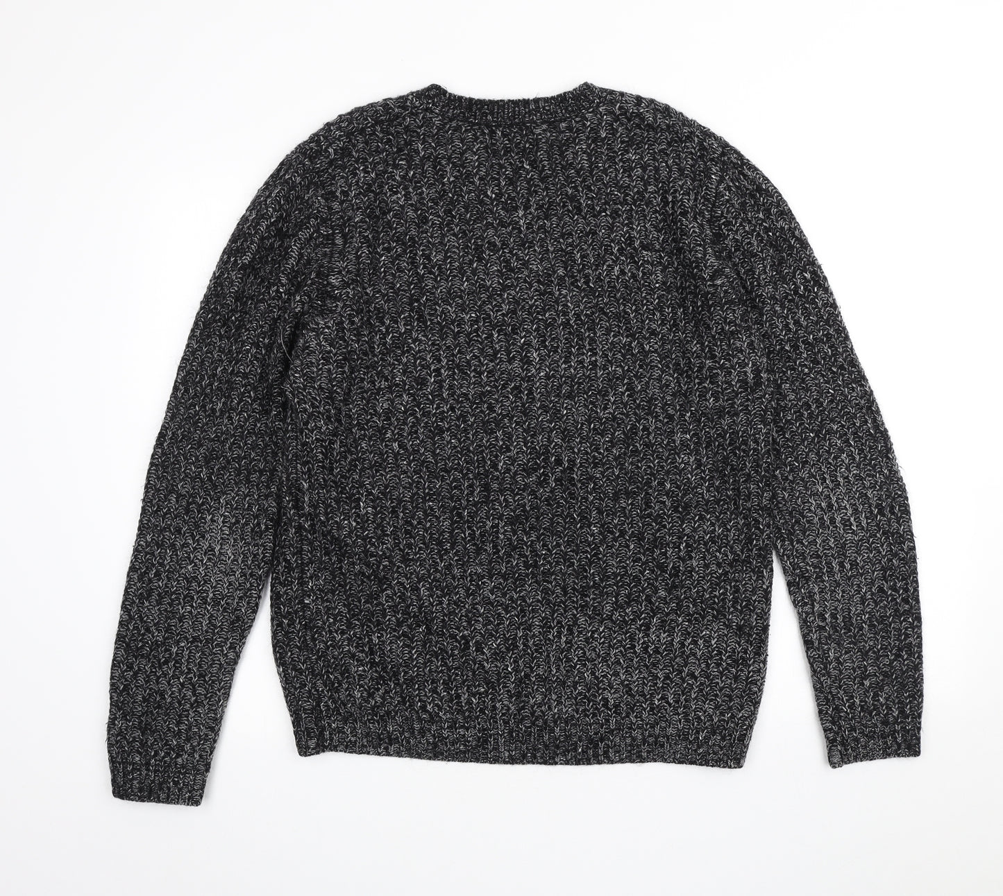 Topman Mens Grey Crew Neck Acrylic Pullover Jumper Size L