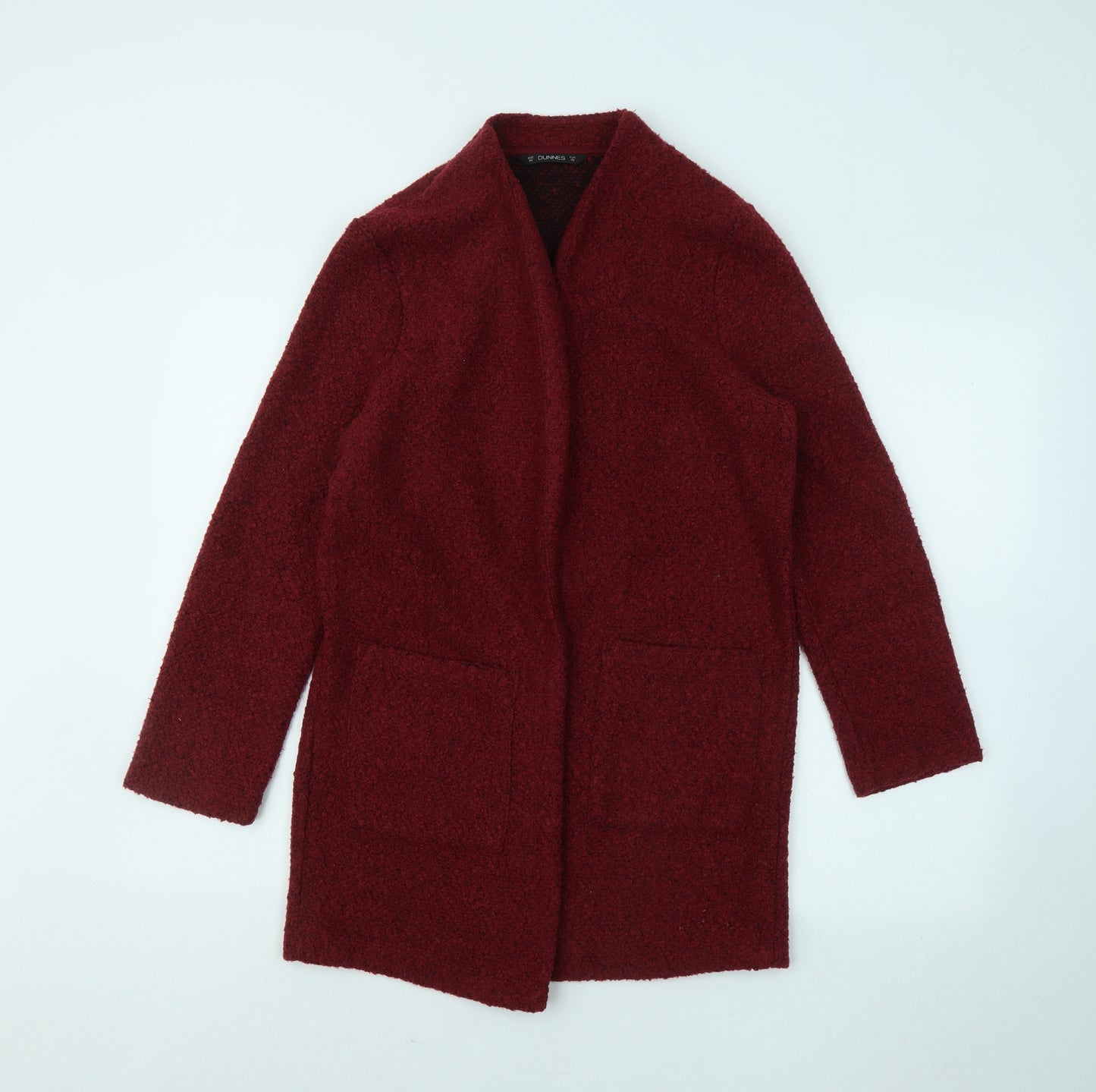 Dunnes Stores Womens Red V-Neck Polyester Cardigan Jumper Size XS