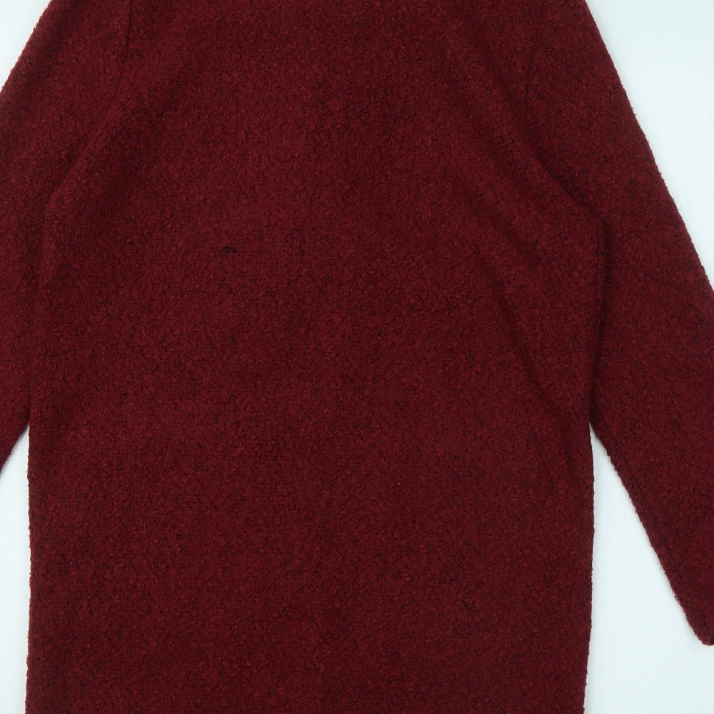 Dunnes Stores Womens Red V-Neck Polyester Cardigan Jumper Size XS