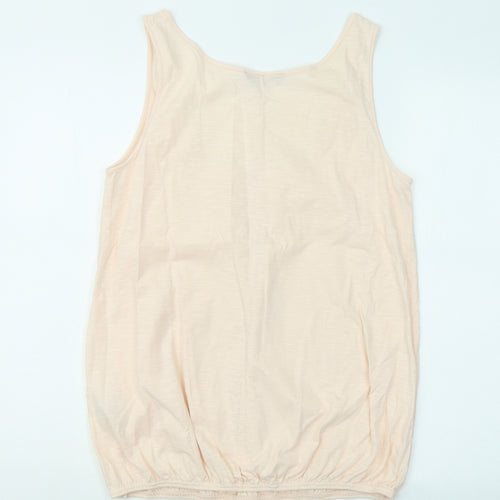 Dorothy Perkins Womens Pink Cotton Basic Tank Size 14 Round Neck