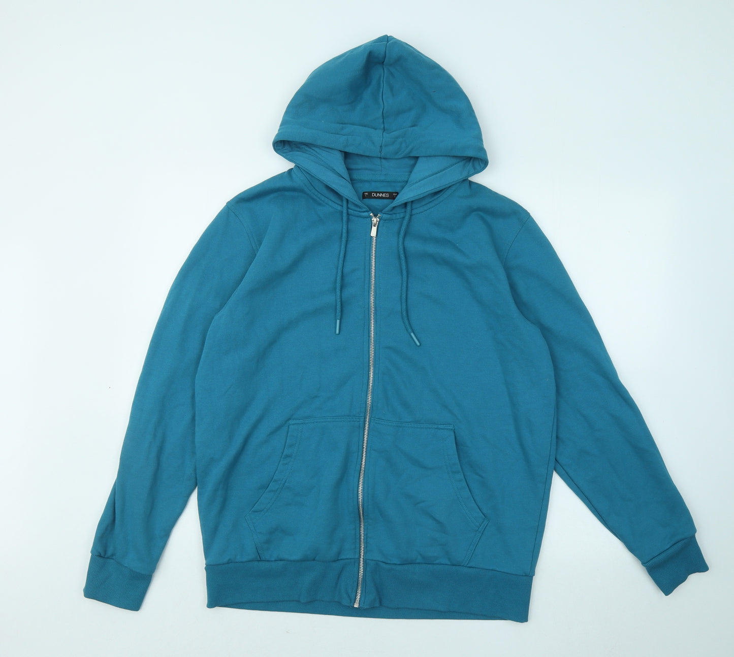 Dunnes Stores Mens Blue Cotton Full Zip Hoodie Size L