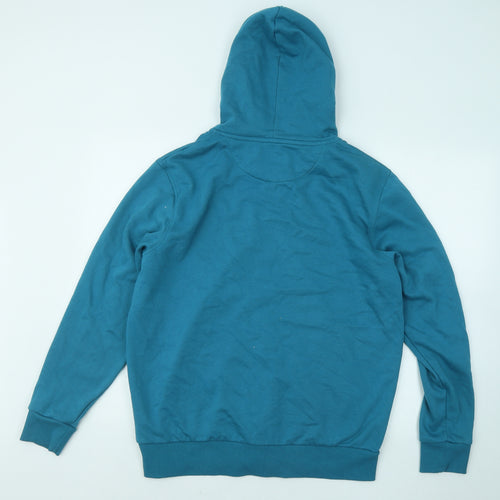 Dunnes Stores Mens Blue Cotton Full Zip Hoodie Size L