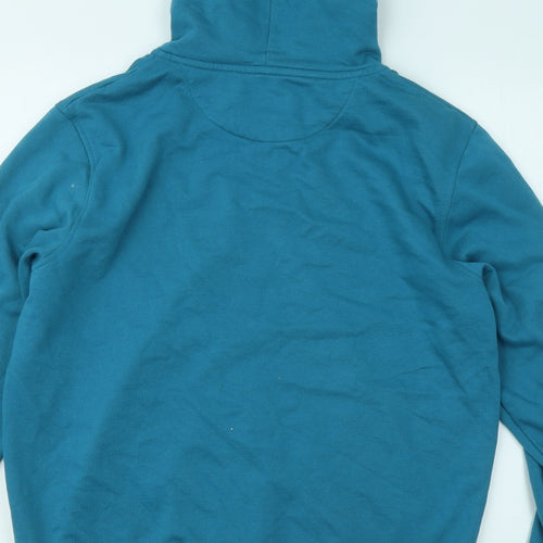 Dunnes Stores Mens Blue Cotton Full Zip Hoodie Size L