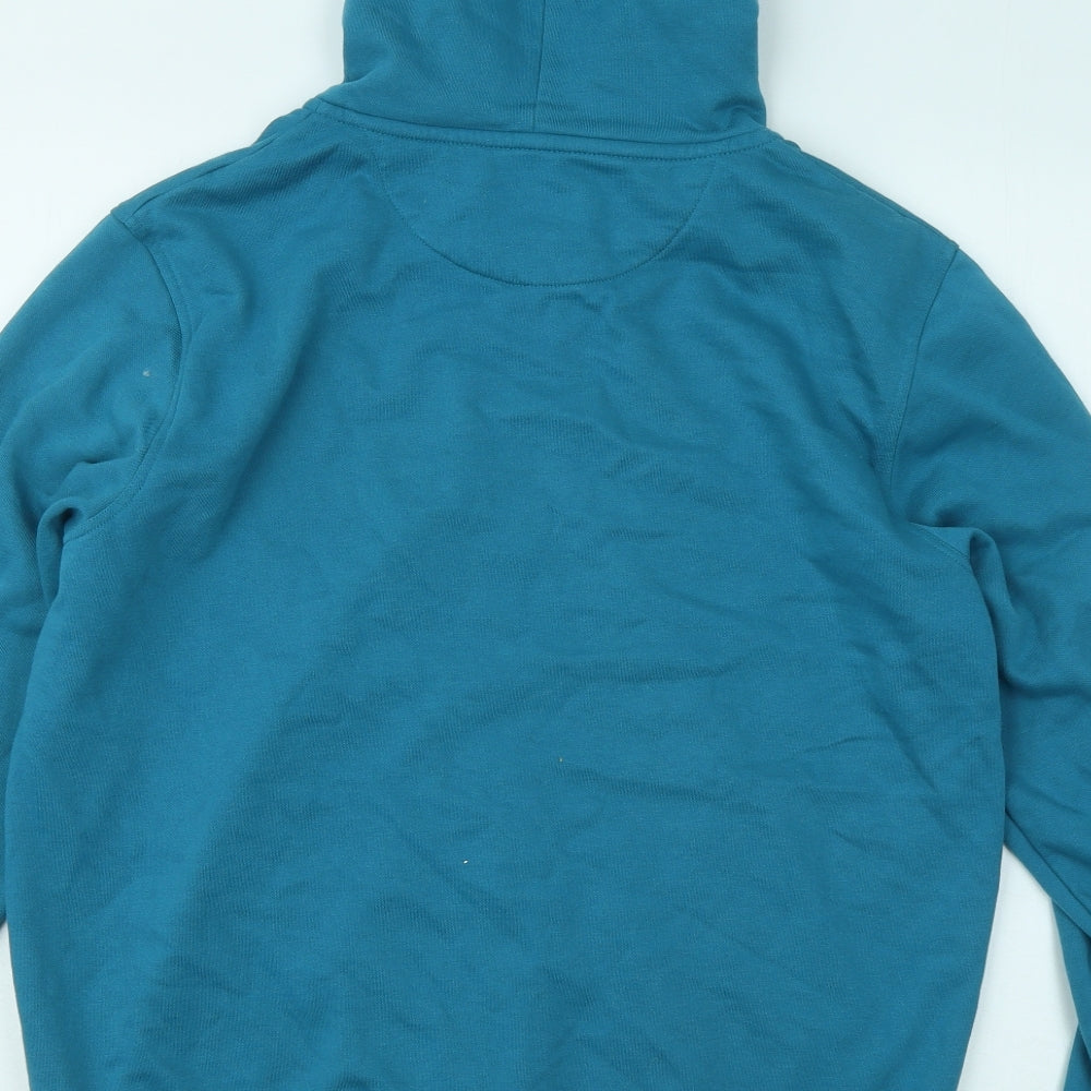 Dunnes Stores Mens Blue Cotton Full Zip Hoodie Size L