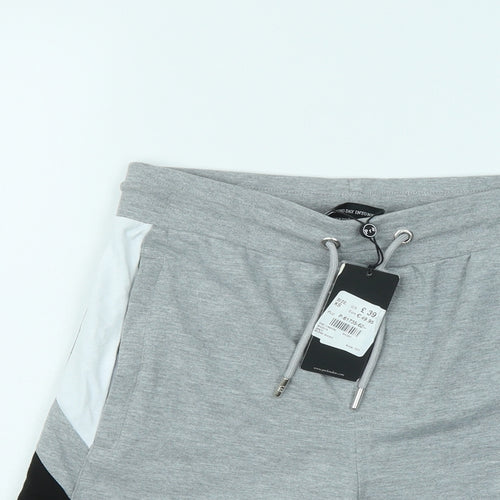 Pre London Mens Grey Cotton Sweat Shorts Size XS Regular Drawstring