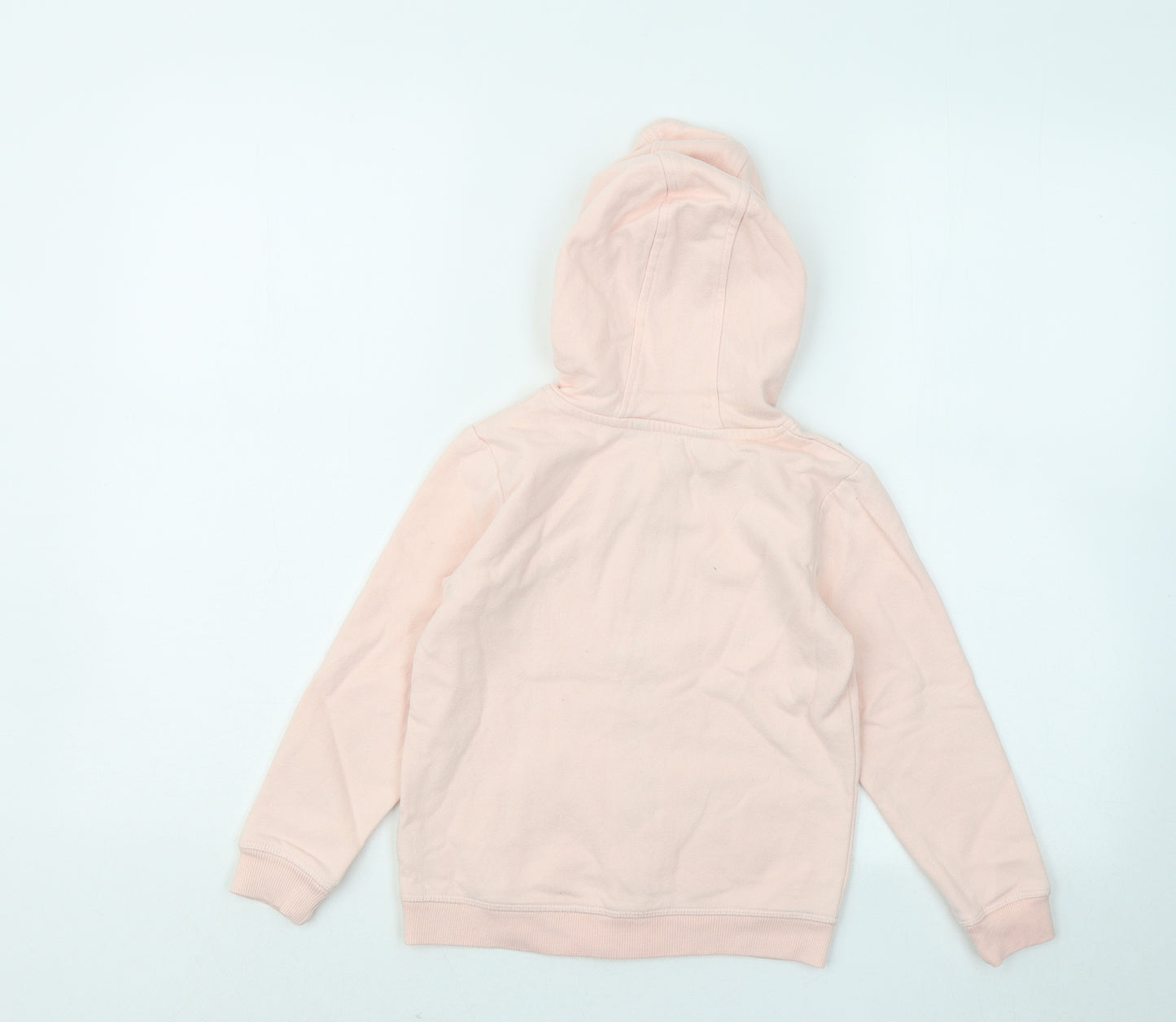 George Girls Pink Cotton Full Zip Hoodie Size 5-6 Years Zip