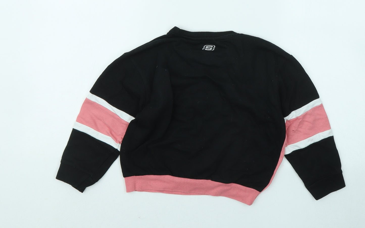 Sketchers Girls Multicoloured Colourblock Cotton Pullover Sweatshirt Size 6-7 Years Pullover