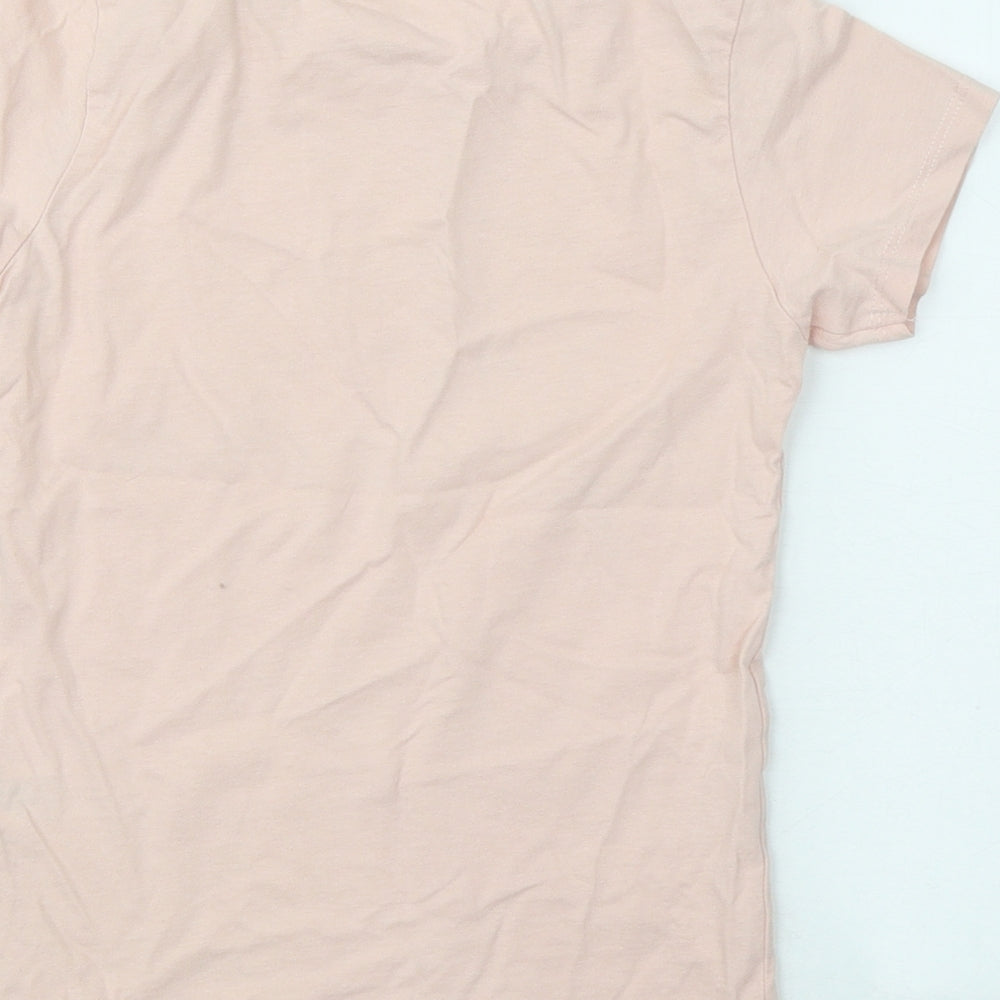 Pep&Co Girls Pink Cotton Basic T-Shirt Size 7-8 Years Round Neck Pullover - I Got It From My Mama