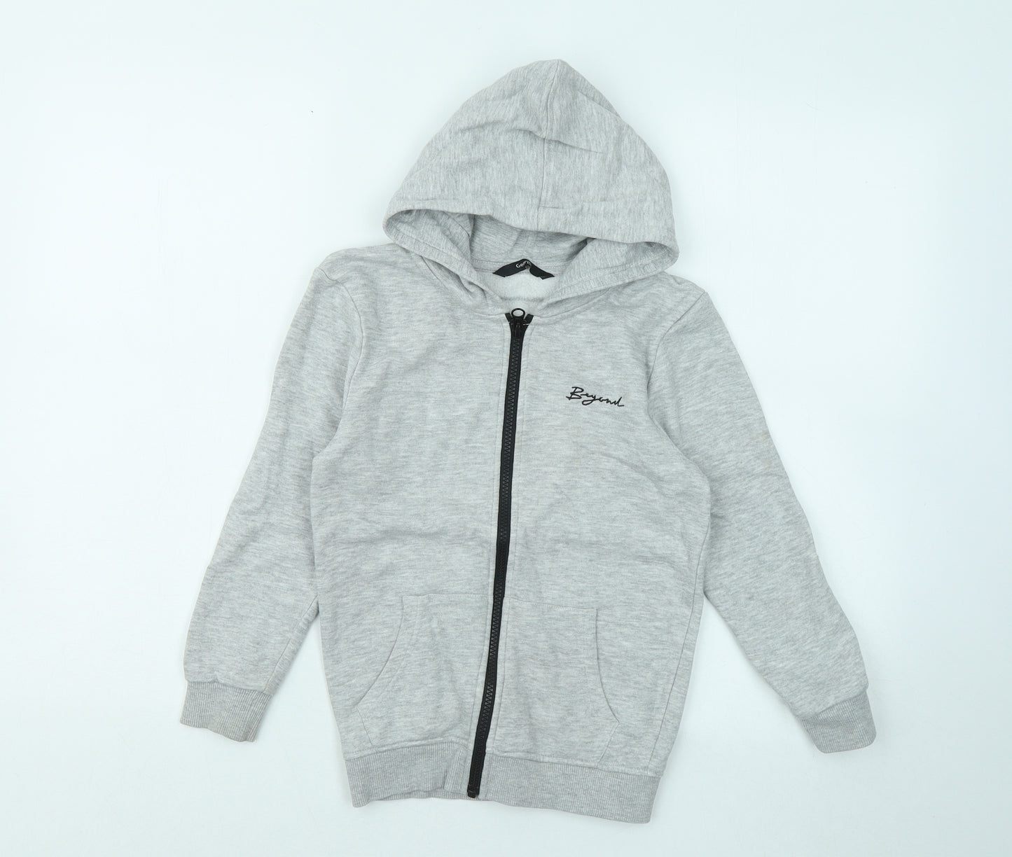 George Girls Grey Cotton Full Zip Hoodie Size 5-6 Years Zip - Beyond