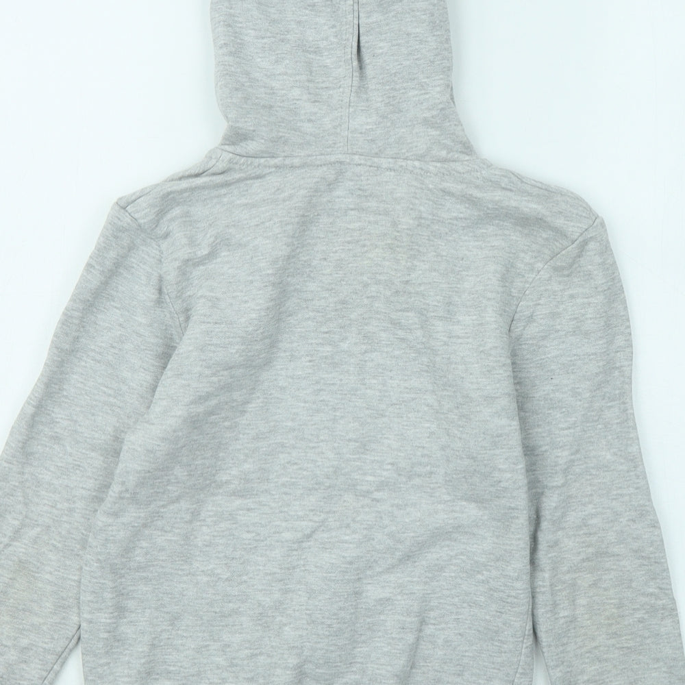 George Girls Grey Cotton Full Zip Hoodie Size 5-6 Years Zip - Beyond