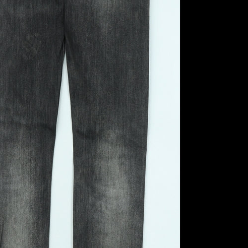 Calvin Klein Mens Grey Cotton Straight Jeans Size 33 in L32 in Regular Zip