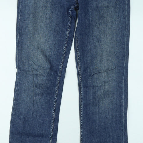 Tommy Hilfiger Mens Blue Cotton Straight Jeans Size 29 in L34 in Regular Zip