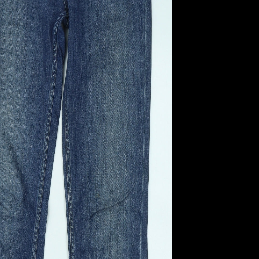 Tommy Hilfiger Mens Blue Cotton Straight Jeans Size 29 in L34 in Regular Zip