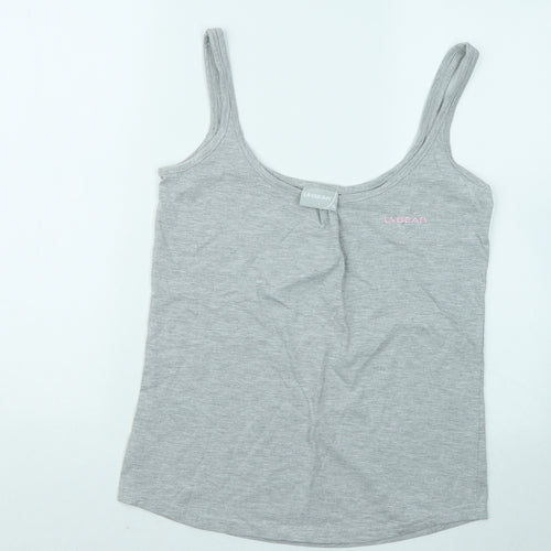 LA Gear Womens Grey Cotton Basic Tank Size 16 Round Neck Pullover