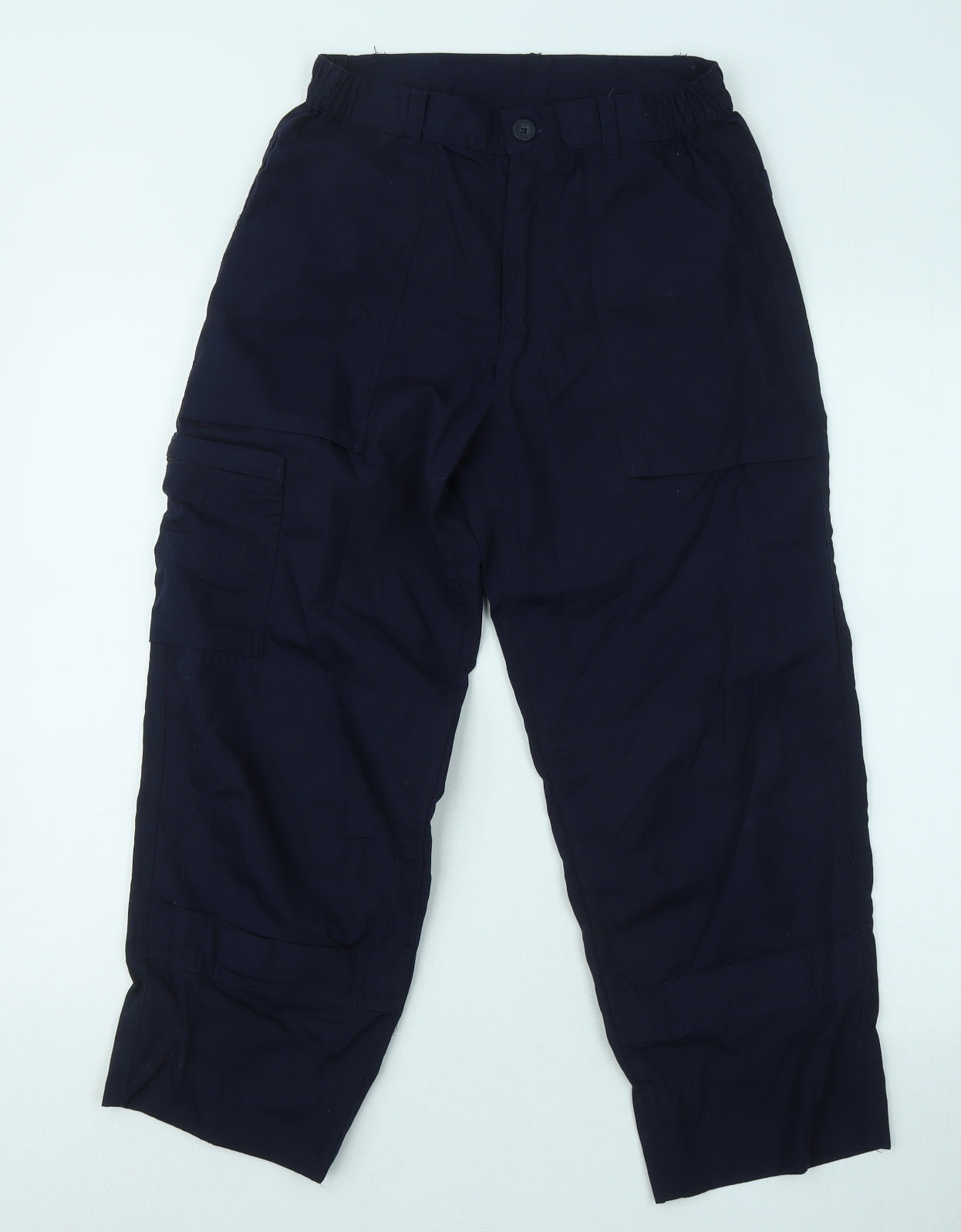 Regatta Womens Blue Cotton Cropped Trousers Size 28 in L23 in Regular Zip