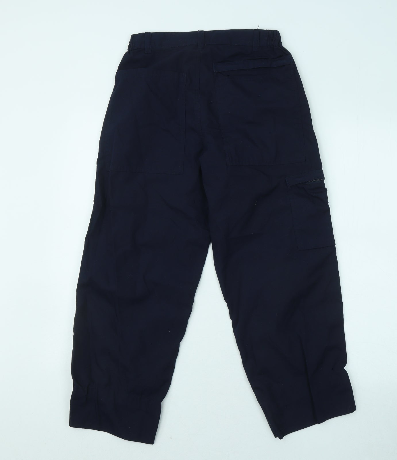 Regatta Womens Blue Cotton Cropped Trousers Size 28 in L23 in Regular Zip