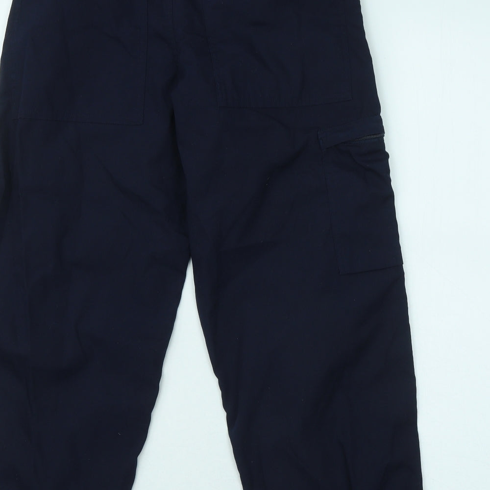 Regatta Womens Blue Cotton Cropped Trousers Size 28 in L23 in Regular Zip