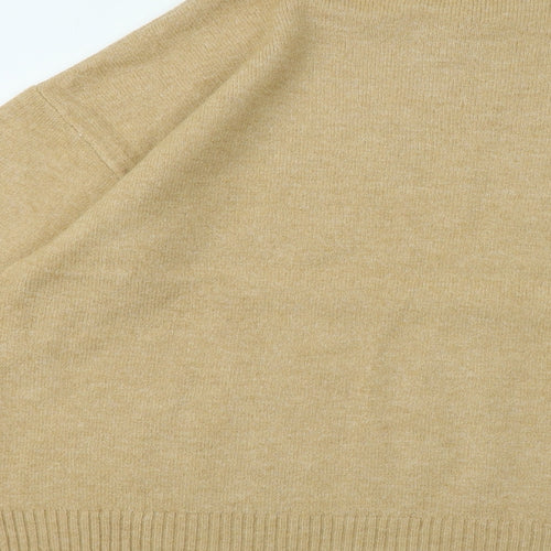 George Womens Beige Round Neck Polyester Pullover Jumper Size 16