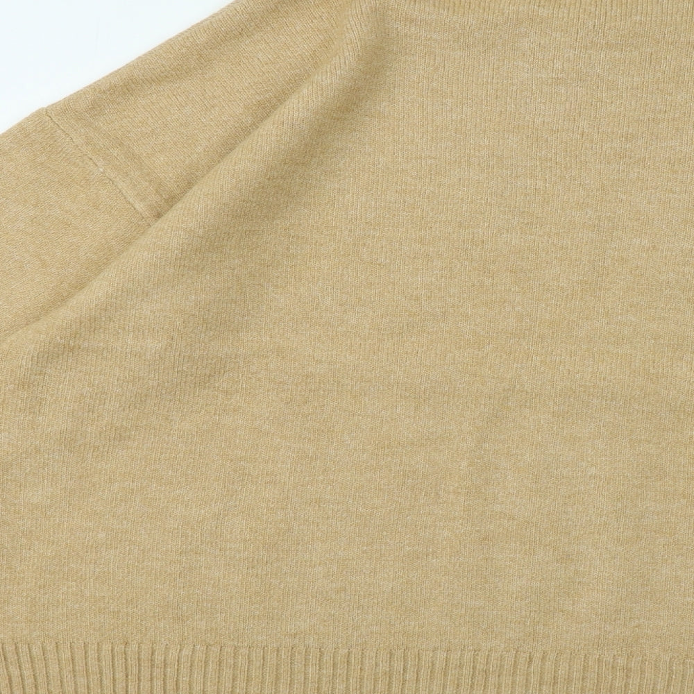 George Womens Beige Round Neck Polyester Pullover Jumper Size 16