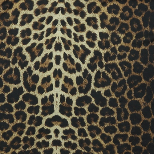 AYANAPA Womens Gold Animal Print Cotton Basic T-Shirt Size 14 Round Neck - Leopard Print