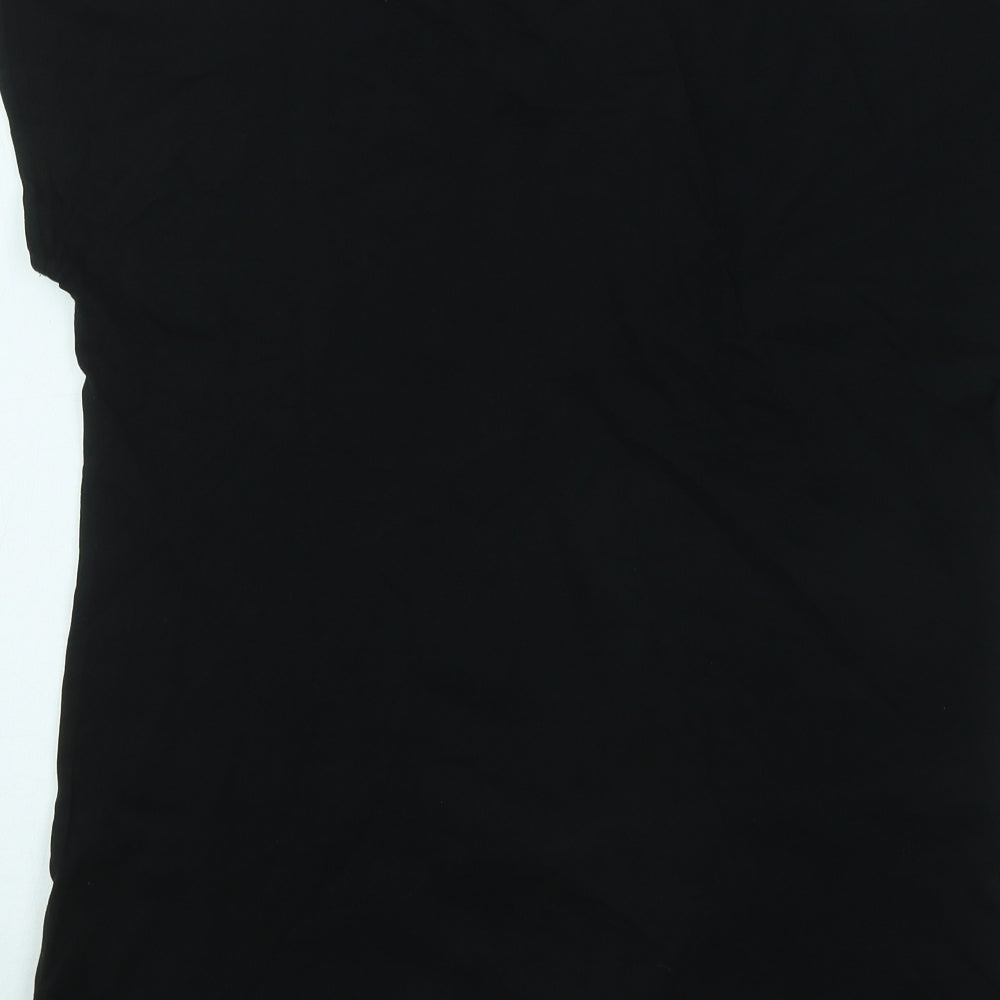 Hot Tuna Womens Black Geometric Cotton Basic T-Shirt Size 14 Round Neck - Tuna Fish