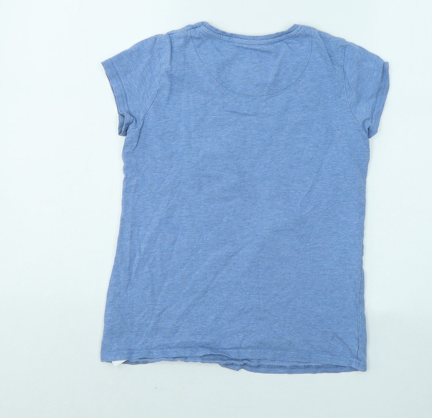 NEXT Girls Blue Cotton Basic T-Shirt Size 12 Years Round Neck Pullover - Chicago 14
