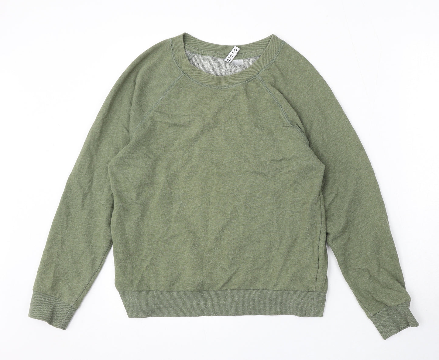 Divided by H&M Womens Green Cotton Pullover Sweatshirt Size S