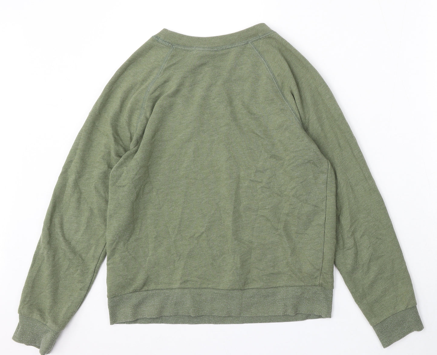 Divided by H&M Womens Green Cotton Pullover Sweatshirt Size S