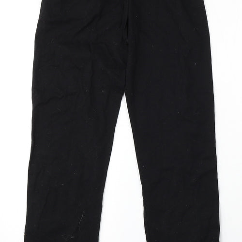 Kant Womens Black Polyester Jogger Trousers Size L L26 in Regular Tie