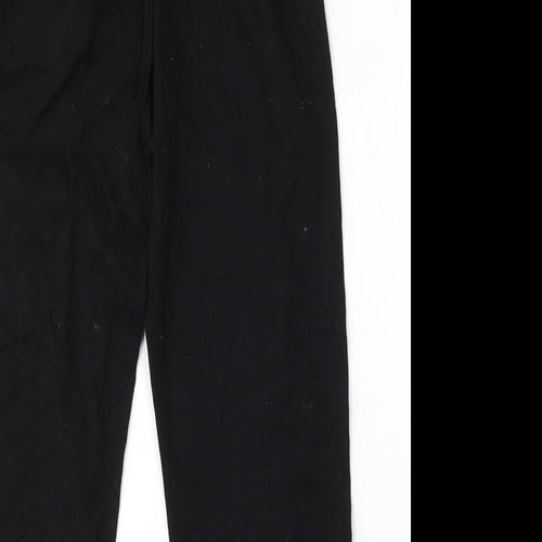 Kant Womens Black Polyester Jogger Trousers Size L L26 in Regular Tie
