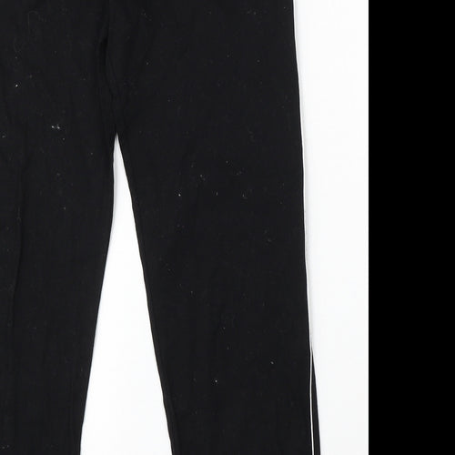 Kant Womens Black Polyester Jogger Trousers Size L L26 in Regular Tie