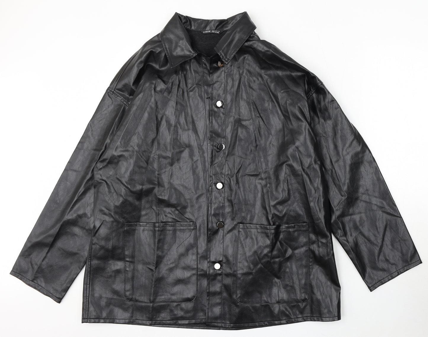 SheIn Womens Black Jacket Size M Button