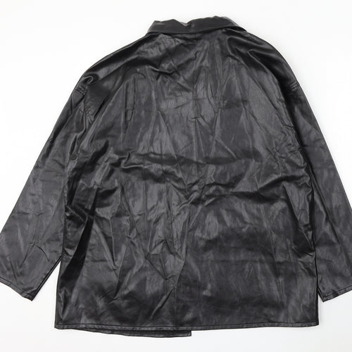SheIn Womens Black Jacket Size M Button