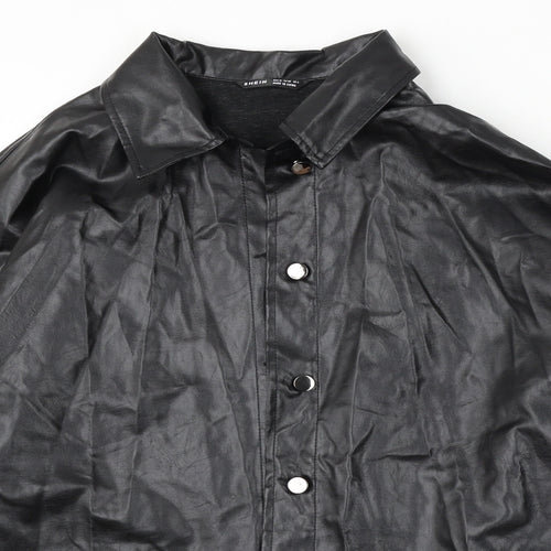 SheIn Womens Black Jacket Size M Button
