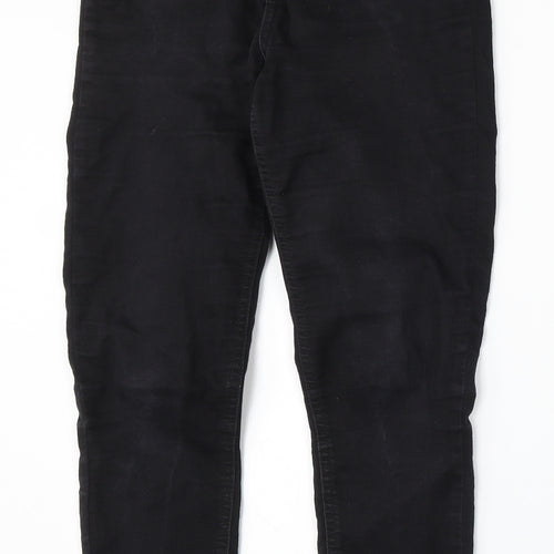 F&F Womens Black Cotton Skinny Jeans Size 8 L30 in Regular Button