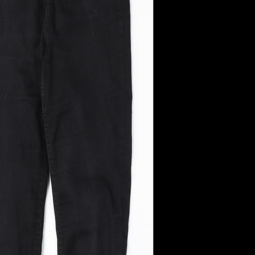 F&F Womens Black Cotton Skinny Jeans Size 8 L30 in Regular Button