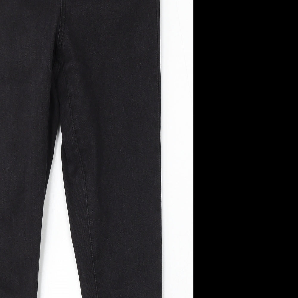 George Womens Black Cotton Skinny Jeans Size 10 L28 in Regular Button