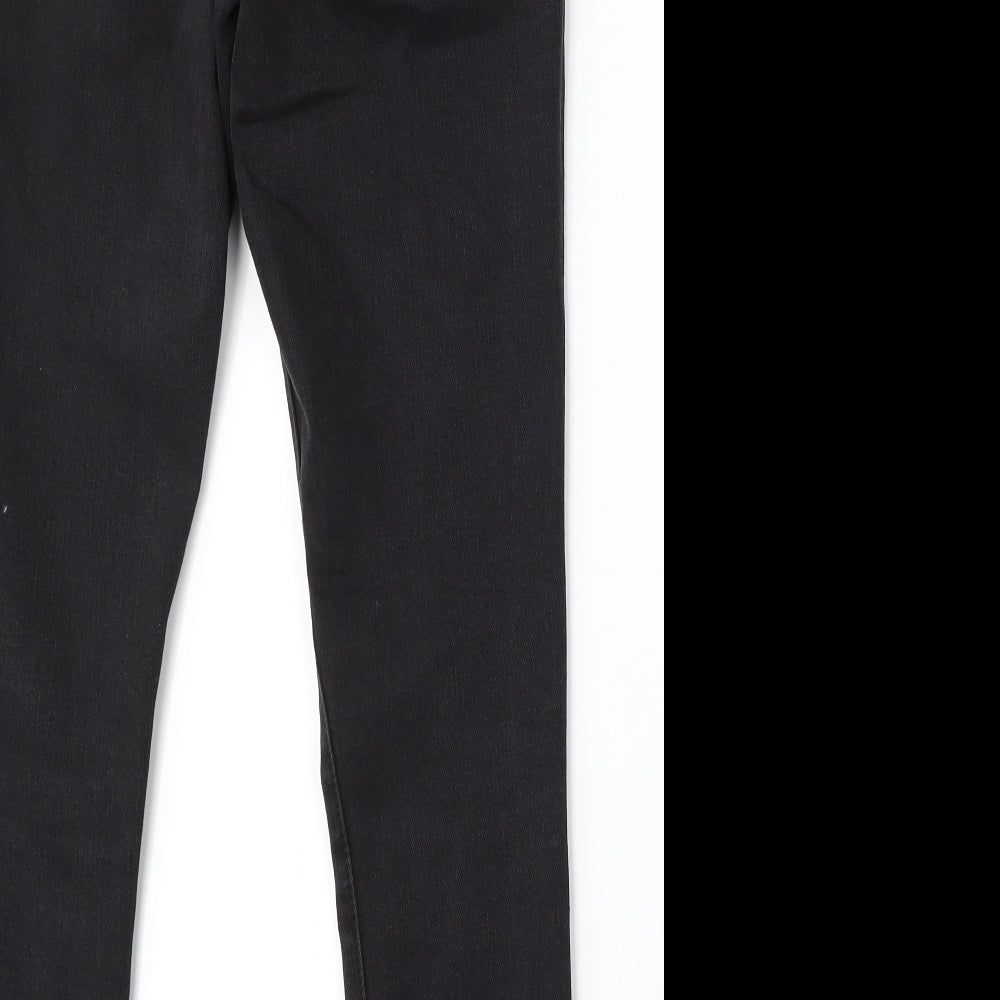 George Womens Black Cotton Skinny Jeans Size 10 L28 in Regular Button