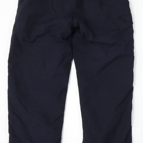 Craghoppers Womens Blue Polyester Cargo Trousers Size 8 L28 in Regular Button