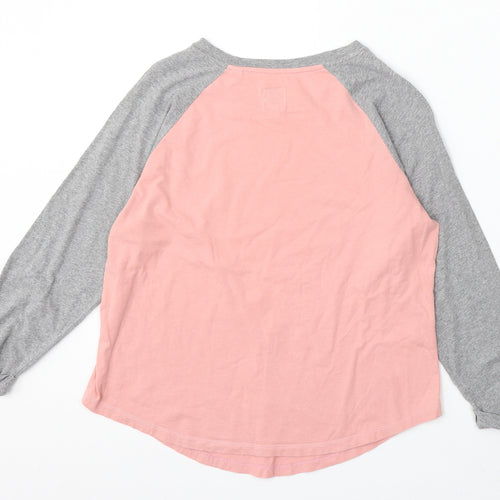 Jack Wills Womens Pink Polyester Basic T-Shirt Size 8 Round Neck